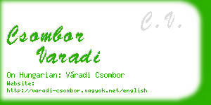 csombor varadi business card